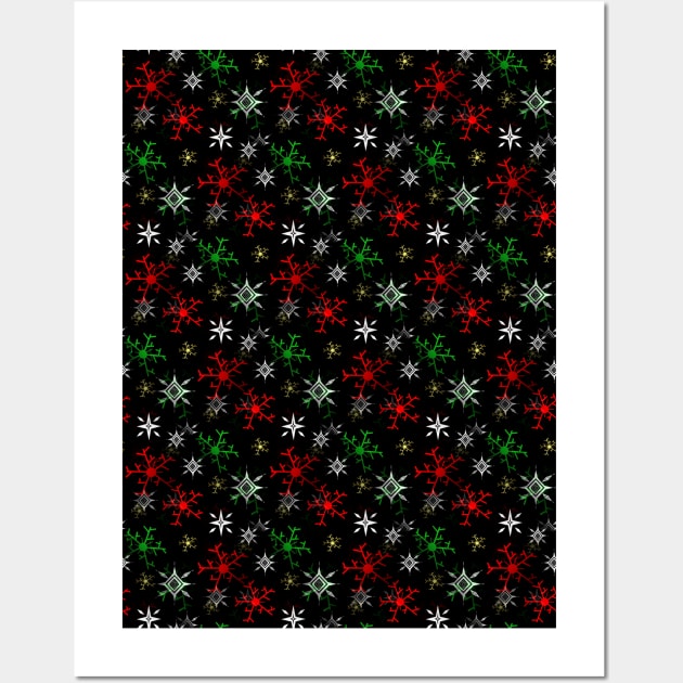 WINTER Snowflakes Pattern Wall Art by SartorisArt1